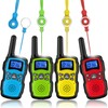 Wishouse Walkie Talkies for Kids Adults Long Range,Xmas Birthday Gift for 3 4 5 6 7 8 9 10 Year Old Boys Girls,Hiking Camping Gear Toys with Lamp,Lanyards,VOX,Easy to Use,4 Pack(No Battery)
