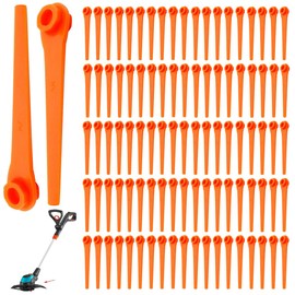 Chuancheng Pack of 100 70 mm Plastic Grass Trimmer Blades Replacement for Gardena 9823 9825 9820 9821 Replacement Graden Lawn Mower Supply