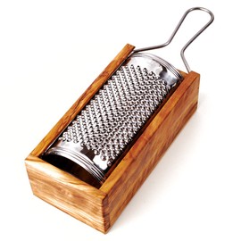 das Olivenholzbrett® Wooden Parmesan Grater, Hard Cheese Grater, 19 cm, Includes Handle