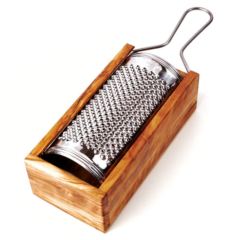 das Olivenholzbrett® Wooden Parmesan Grater, Hard Cheese Grater, 19 cm,