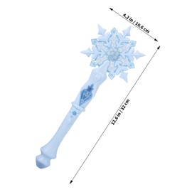 NOLITOY Leuchtender für Cosplay LED Schneeflockenstab für Partys Rollenspiele und Geburtstagsfeiern Himmelblaue Farbe
