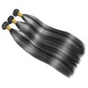 Gray Bundles P1BGrey Straight Human Hair Bundles Two Tone Black