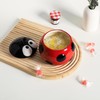 SOCOSY Ceramic Ladybug Sugar Bowl with Lid, Sugar Container, Sugar