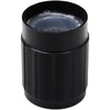 6mm Splined Hole Black Aluminium Amplifier/HiFi Control Knob Pack of