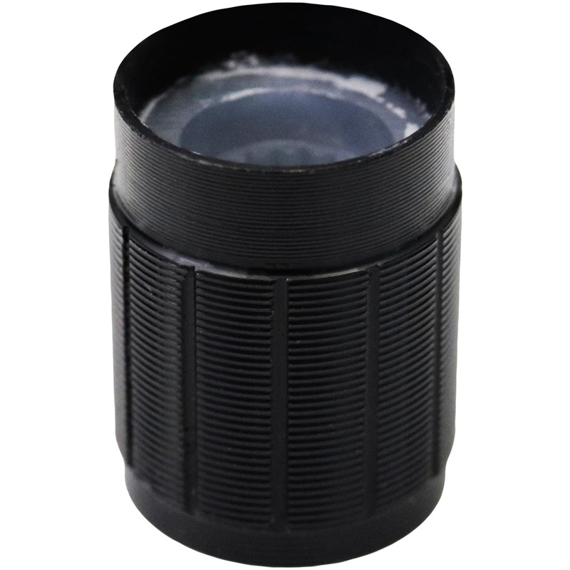 6mm Splined Hole Black Aluminium Amplifier/HiFi Control Knob Pack of
