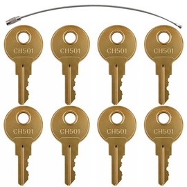 8PCS CH501 Replacement Keys – Compatible with Truck Tool Boxes, RVs, Trailers, Boats & Storage Locks, Keys for Toolbox Latch Lock Cylinders