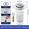 wadafen Pack of 2 Sink Plugs for 34-40 mm Drain