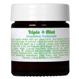 Living Libations - Organic Triple Mint Enamelizer Toothpaste | Natural, Wildcrafted, Vegan Clean Beauty (1 oz | 30 ml)