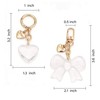 AUMEY Clear Transparent Bow & Heart Purse Charms 2 Pack,