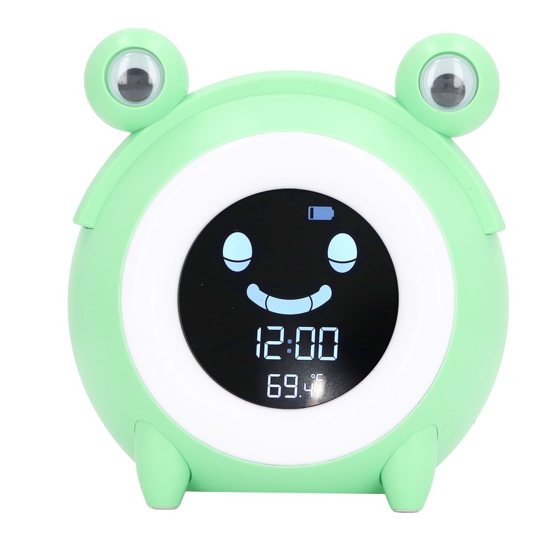 Kids Alarm Clock Cartoon Animal Shaped Gentle Music Night Light