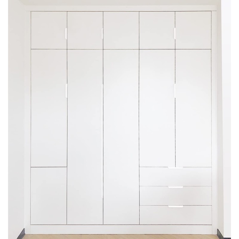 HONJIE 10Pcs 3.15" White Arc Surface Pull,White Edge Pulls Furniture