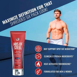 Abs Steel Protan 8oz Crema Fit Abdomen Musculo Definicion