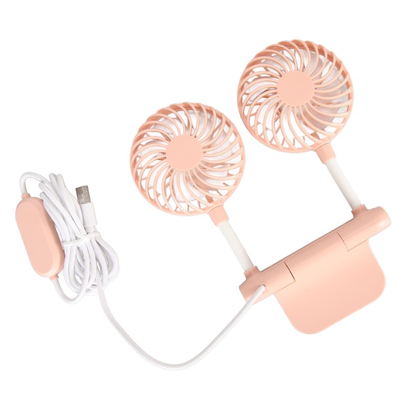 Monitor Fan 2 Heads 3 Speed Modes 6.6ft USB Cable