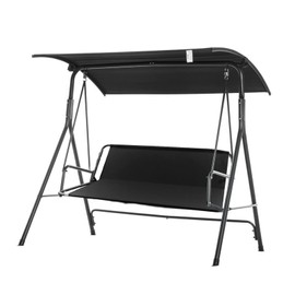 Hoypeyfiy Replacement Swing Seat Cover Garden Swing Seat Cover Hammock, 600D Oxford UV Resistant Waterproof 2/3 Seat Patio Swing Cover Chair Bench (148 * 50 * 50cm)