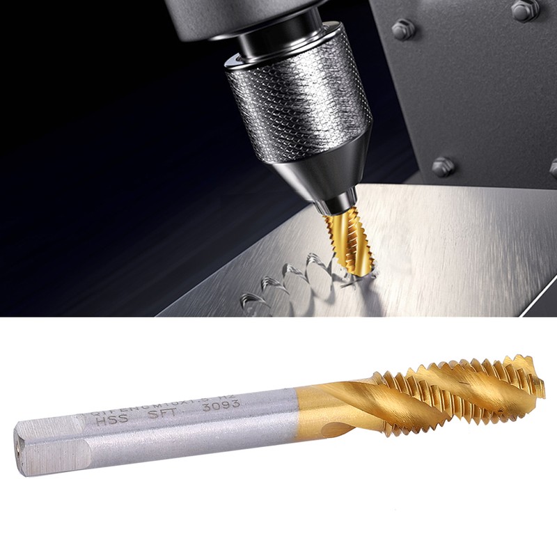 M10x1.5mm Spiral Fluted Tap High Speed Steel Thread Cutter Screw