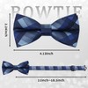 Luckyvestir Men's Plaid Bow Tie, Pre-Tied, Adjustable, Wedding, Tuxedo, Party