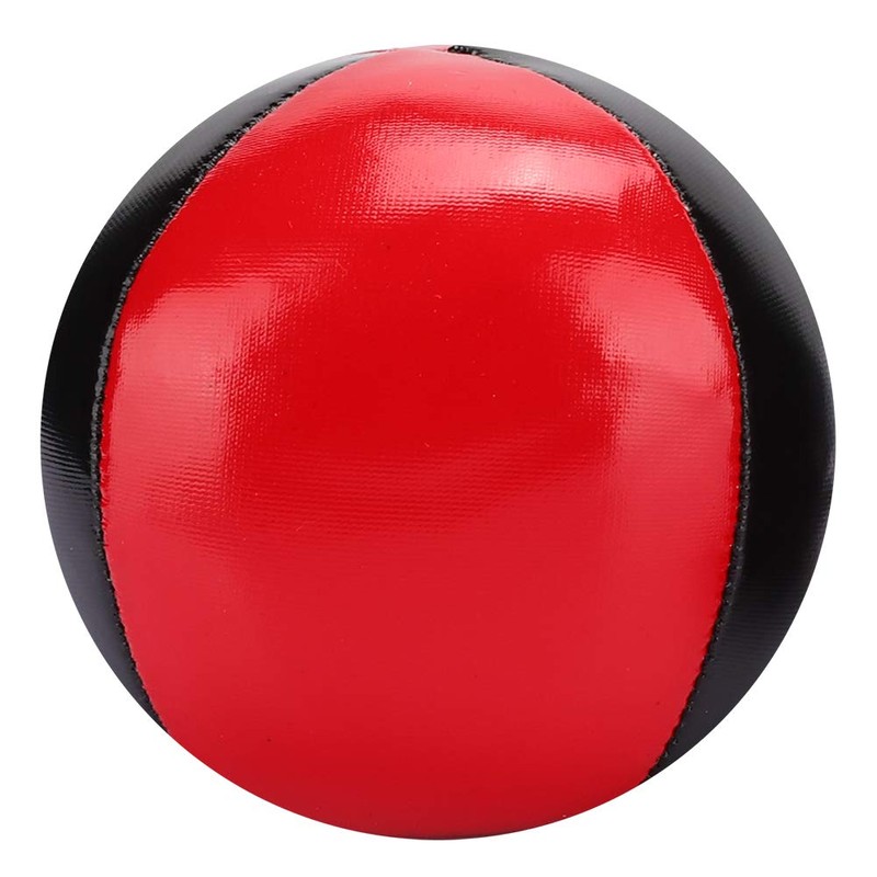 3 Pcs Juggling Balls Red Black PU Leather High End
