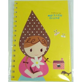 Little Girl Spiral Bound Notebook (Yellow)