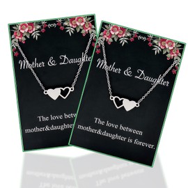 Gifts for Mom Mother Daughter Necklace Mother's Day Gift for Mother Daughter Gifts Birthday Gifts for Daughter from Mom