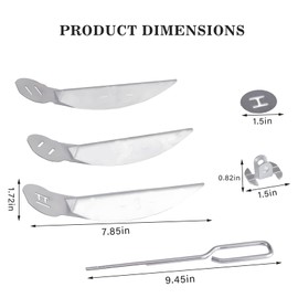 Editbar 2 Set 18-1/2 Inch One-Touch Cleaning System Kit for Weber Replacement Part for Kettle Grill, Kettle One Touch Cleaning Set, for Weber Charcoal Grill Cleaning System Kit