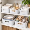 5-Piece Stackable Plastic Storage Box Set – Rectangular Organizer Containers