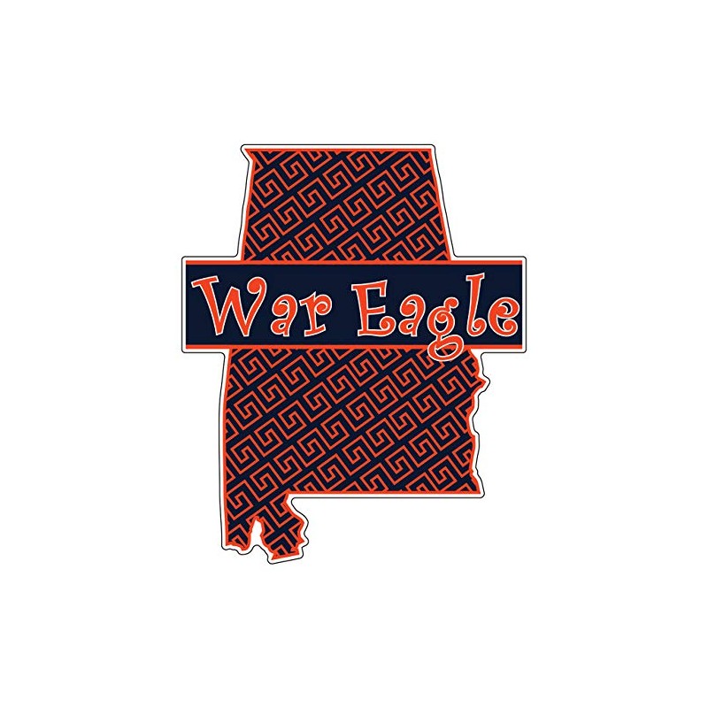 Craftique Auburn Tigers Decal (WAR EAGLE STATE DECAL (4"), 4