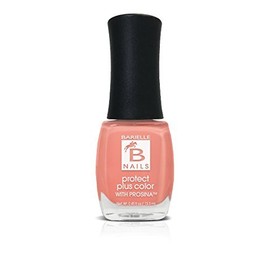 Barielle Protect Plus Color Nail Polish - Peach Popsicle, A Creamy Coral Peach Nail Color with Prosina .45 ounces