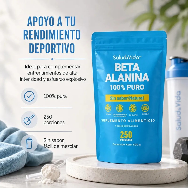 Beta Alanina en Polvo 500 Gramos 100 Pura y Sin