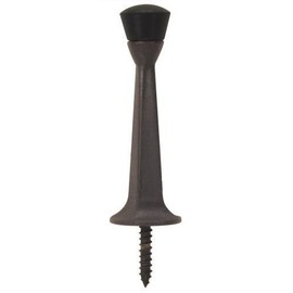 10 Pack - Designers Impressions Oil Rubbed Bronze Heavy Duty Solid Rigid Door Stop w/Rubber Tip : 2546