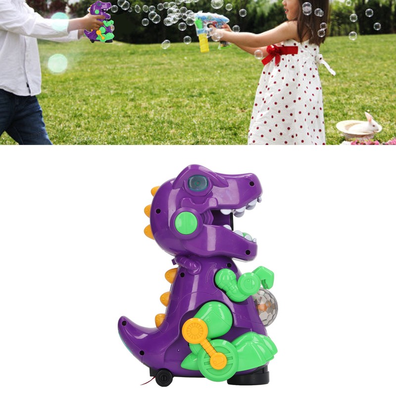 Dinosaur Bubble Machine Electric Universal Light Sound Automatic Bubble Dinosaur