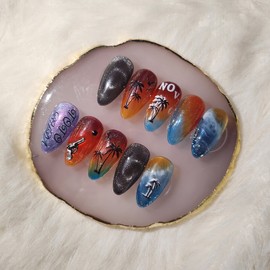[Handmade Nail Tips] Mad summer (Limited Edition) - Copin / [수제네일팁] Mad summer (한정판) - 코핀
