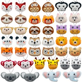Juego de 40 mini juguetes de peluche de animales de la selva, lindos llaveros de peluche de animales pequeños para obsequios de fiesta, adorno de llavero para bolsas de dulces, rellenos de huevos de