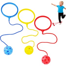 XLTXWD 3PCS Ankle Skip Ball for Kids, Skip Ball Set, Swing for Coordination Training, Fun Fitness Activities, Solo Workouts and Group Play