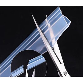 Zjclx Frameless Soft Shower Door Sweep Seal Drip Rail, Glass Shower Silicone Door Seal Strip,Weatherproof Silicone Seal Fit for Glass (H Type, 8mm (5/16"))