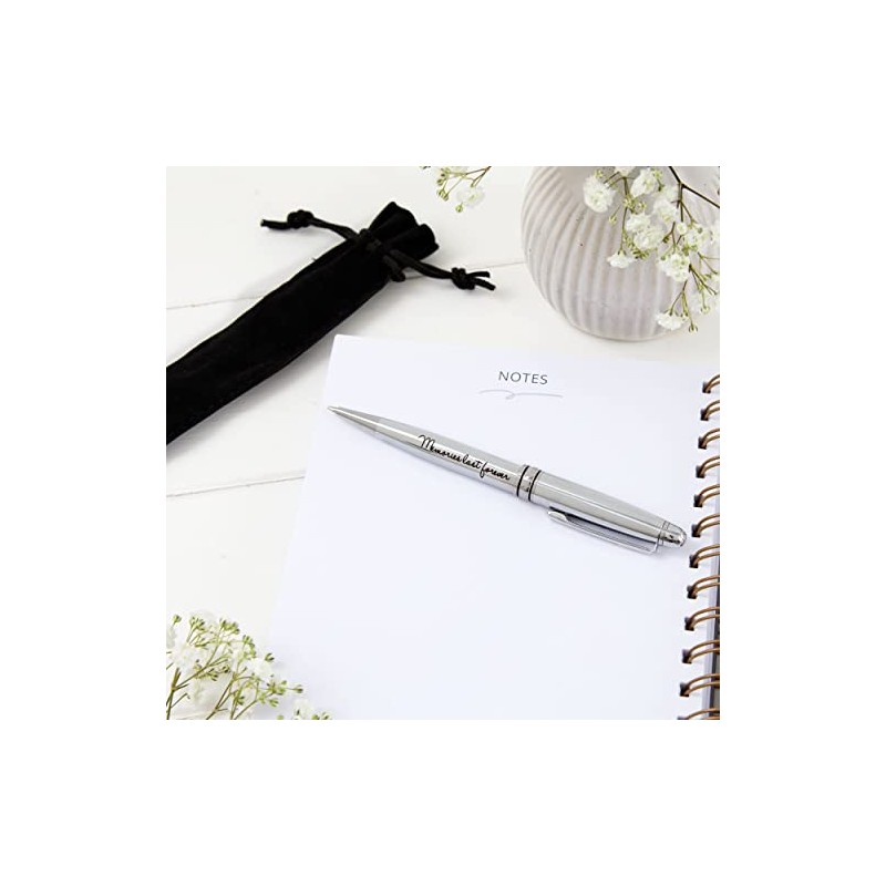 ANGEL & DOVE 'Memories Last Forever' Silver Chrome Pen -