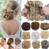 Real Thick Comb Clip in Messy Curly Bun Hair Extension