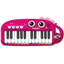Bontempi | PlayKeys: Tastiera Giocattolo a 24 Tasti per Piccoli Musicisti, Rosa, 300x140x40 mm