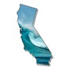 California Wave Beach Ocean Surf - 5" Vinyl Sticker -