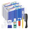 Personal Hygiene Kit Bulk,50 Pack Yellow Basic Travel Toiletry Set