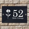Badgemaster Modern Anthracite House Number Sign Plaque Stainless Steel Standoffs
