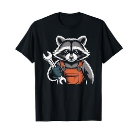 Mechanic Job Raccoon Wrench Enthusiast Design Mechanic T-Shirt