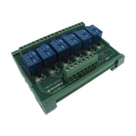 6CH 6 Channels 24VDC Relay Board PLC DIN Rail Mounting PNP