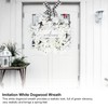 Imitation White Dogwood Wreath Simulation Vibrant Wreath Decoration for Home