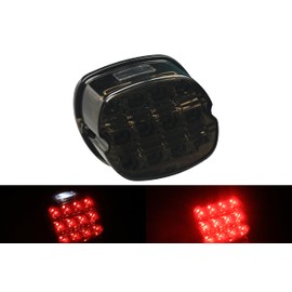 LIUJJYH Motorcycle LED Tail Light Smoked Brake Taillights Rear Running Lights Compatible with Harley Sportster Touring Dyna Road King Electra Glide Street Bob