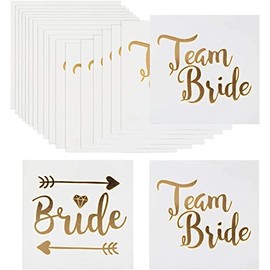 Naler 20pcs Tatuajes Temporales Bride, Tatuajes Despedida de Soltera Team Bride para Novia Decoración de Boda