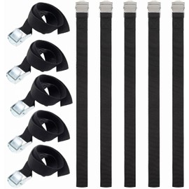 Norhogo Clamping Lock Lashing Strap Fastening Straps Set, 2.5 cm x 50 cm, Adjustable Lashing Straps with Clamping Lock, Rustproof Mounting Straps for Bicycle, Motorcycle, Luggage Packages, Camping,