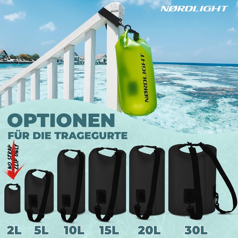 Nordlight Dry Bag 20 L Waterproof Bag – (Black) Waterproof