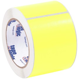 Tape Logic Inventory Rectangle Label, 6" L x 3" W, Fluorescent Yellow, Roll of 250 (DL633L)
