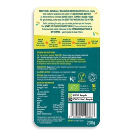 Better Nature - Organic Tempeh 200g (12 Pack) Vegan Friendly Plant-Based Protein