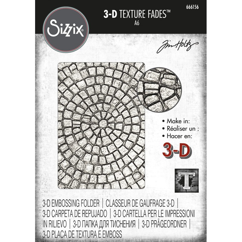 3-D Texture Fades Embossed Folder Mosaic by Tim Holtz